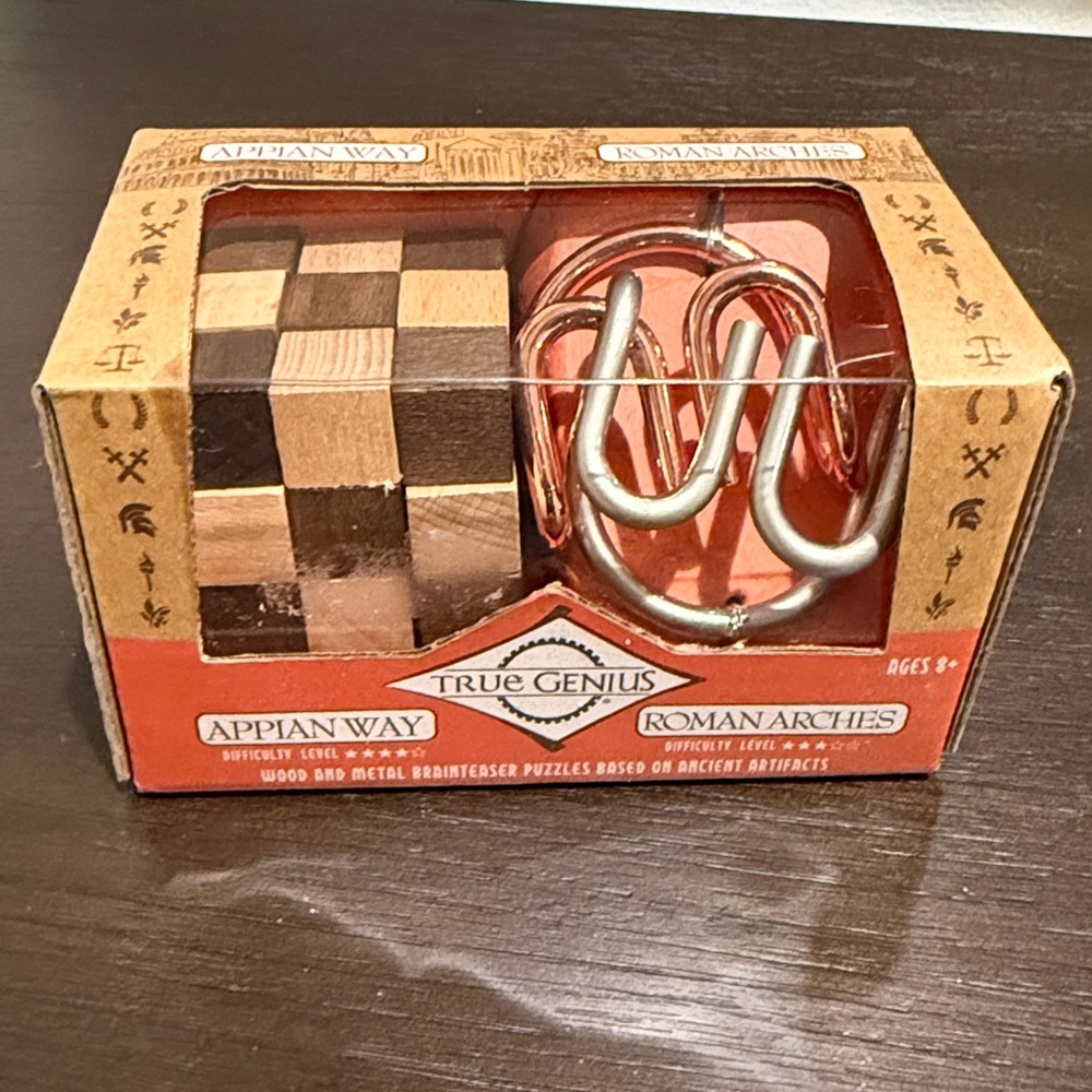 Project Genius True Genius Roman Mini 2 Pack Metal Brainteaser Puzzle